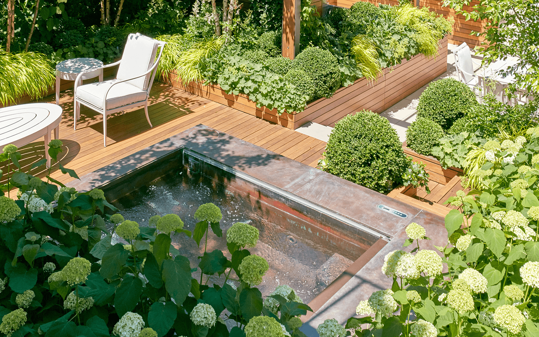 Rooftop garden landscaped by Landfairy Global Investment Ltd overlooking Lagos, Nigeria
